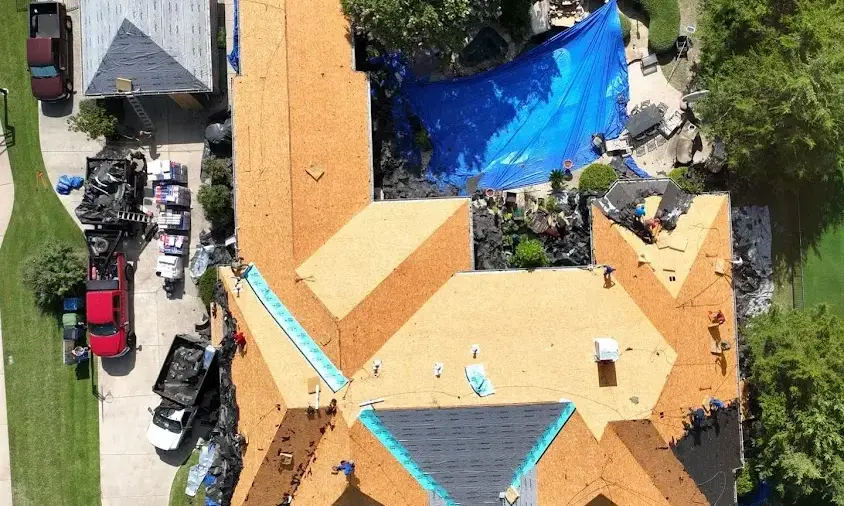 Professional Storm Damage Roof Repair being performed in Carrollwood